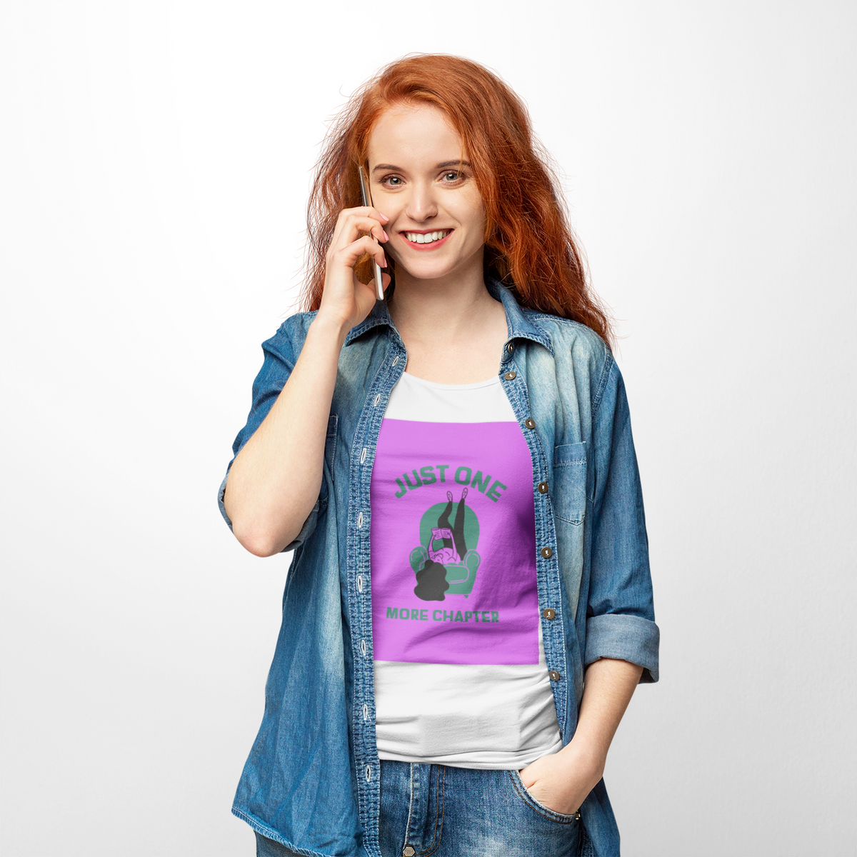 Just One More Chapter T-Shirt | Funny Book Lover Gift Tee for Readers & Book Club