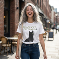 Black Cat Approved T-Shirt | Cute Black Cat Lover Gift Tee for Cat Fans