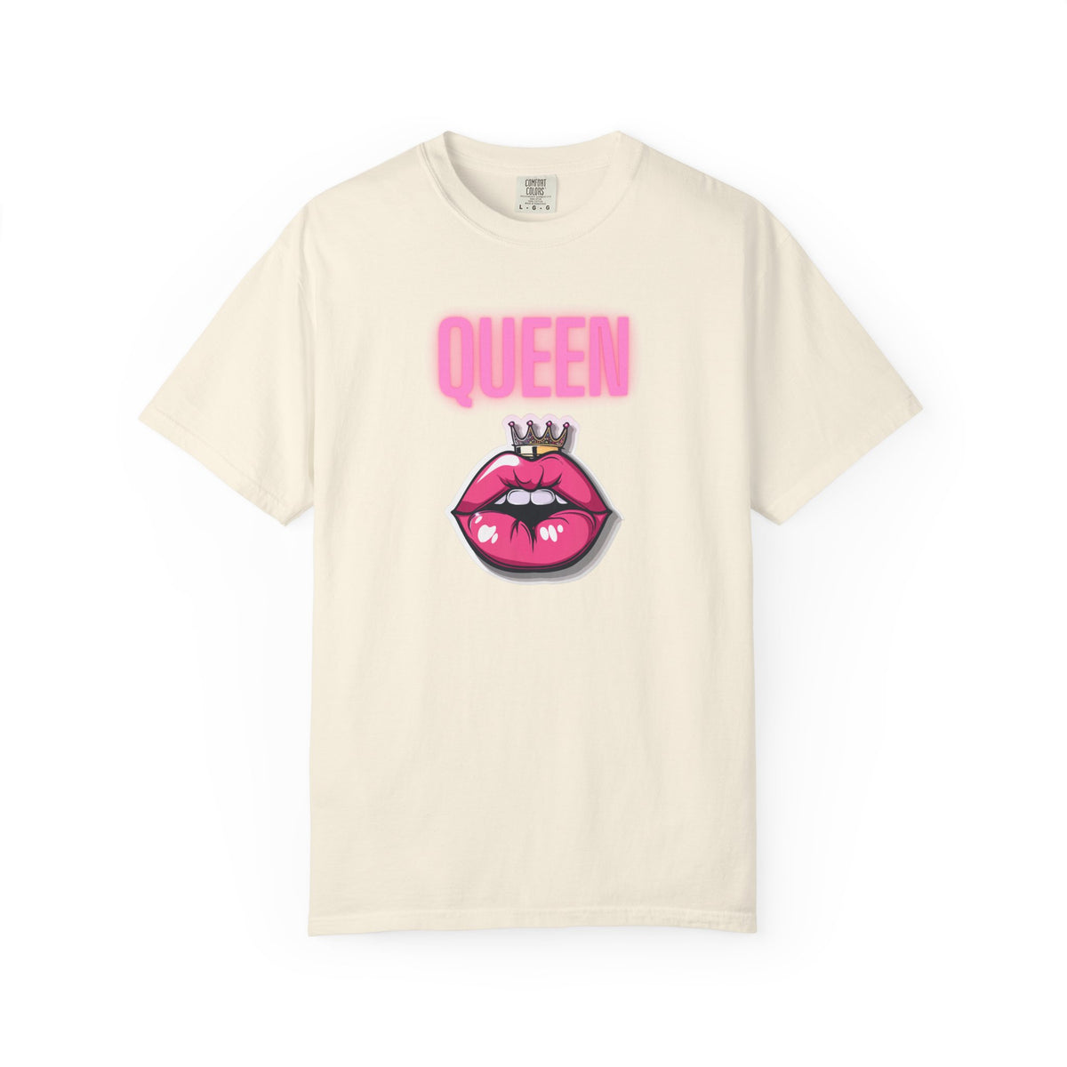 Queen Lip Graphic T-Shirt — Feminine Crowned Lips Tee