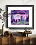 Lavender Forest Giclée Abstract Art Print | Passepartout Mounted Fine Art Print | Modern Colourful Wall Art