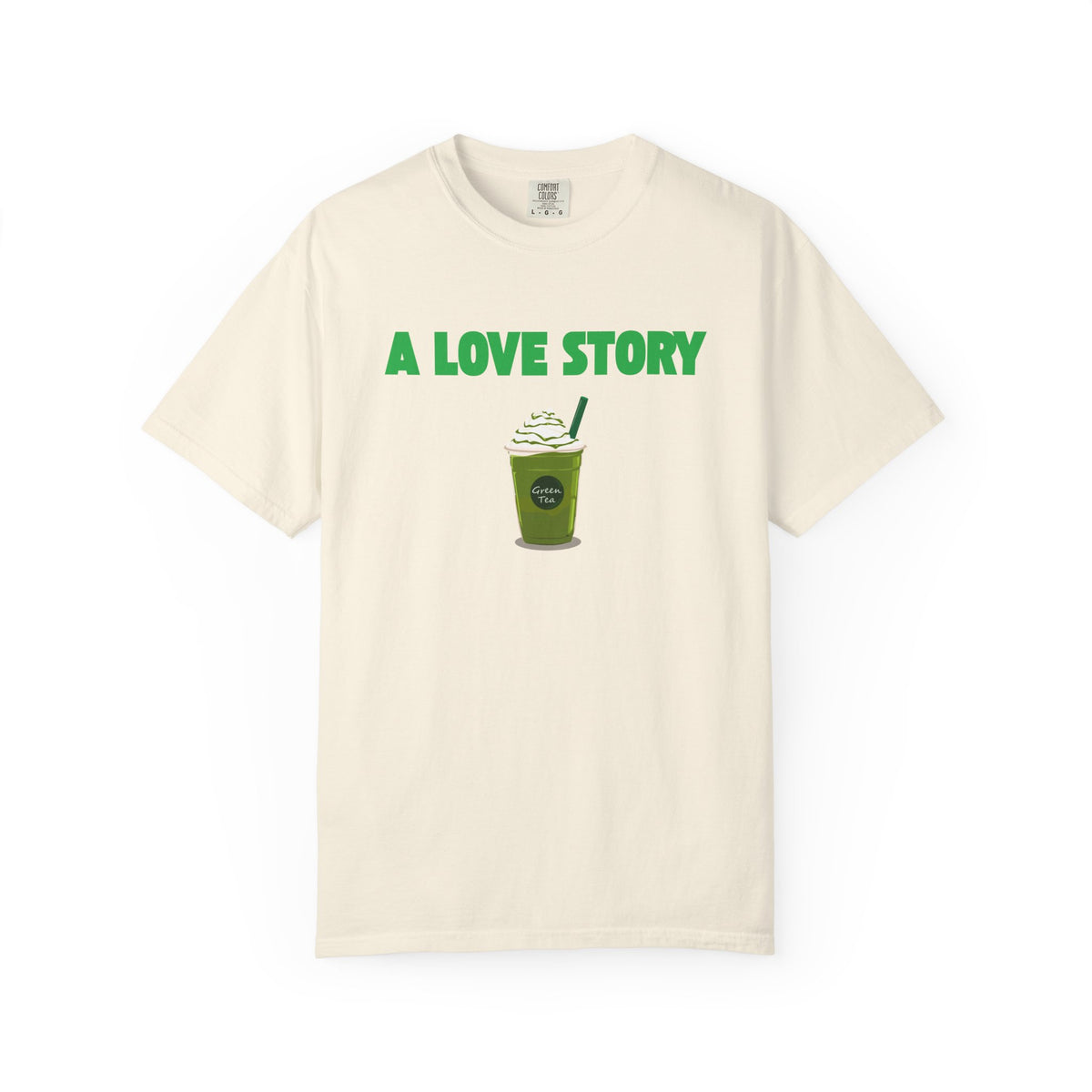 A Love Story Matcha Tee – Cute Matcha Drink Graphic T-Shirt