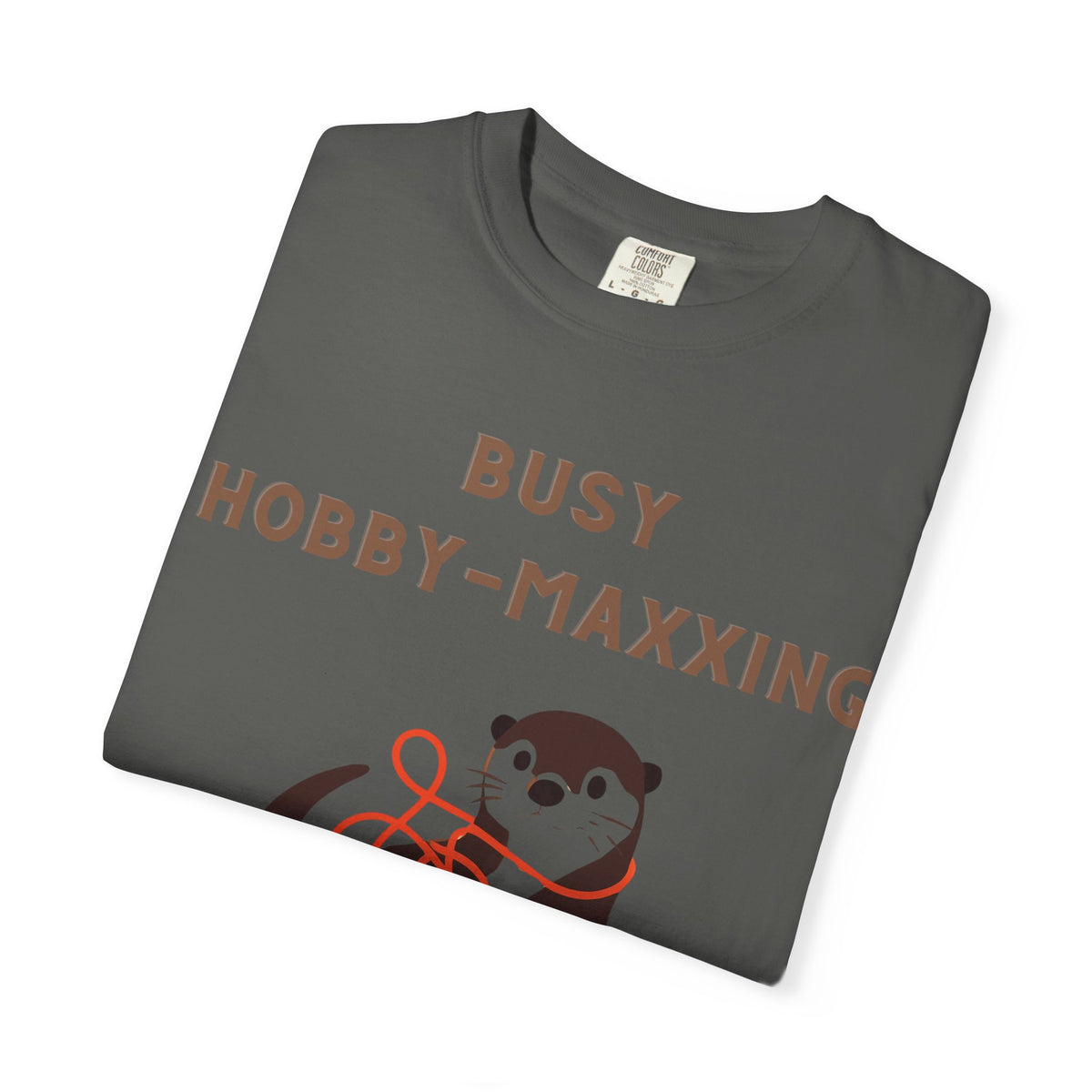 Busy Hobby-Maxxing Otter T-Shirt | Otter with Yarn Tee