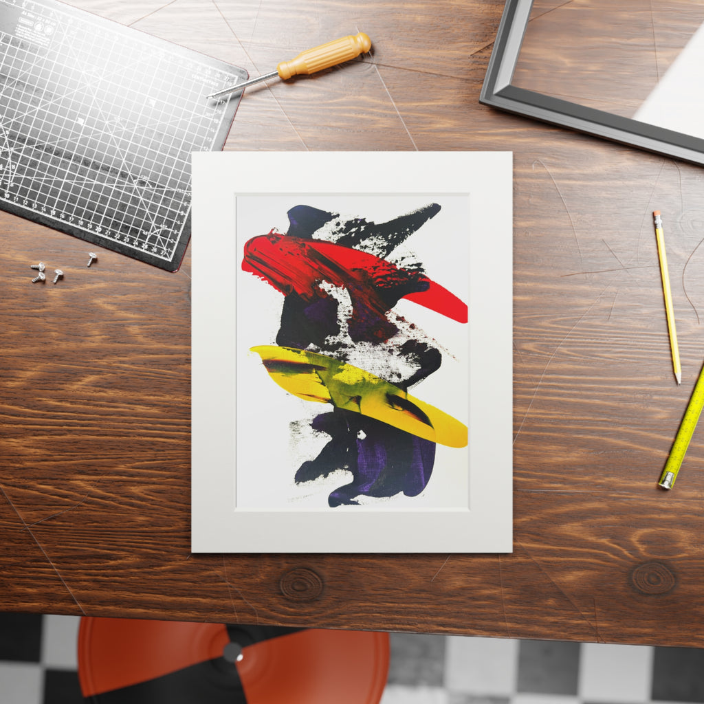 Joy in Motion Giclée Abstract Art Print | Passepartout Mounted Fine Art Print | Modern Colourful Wall Art