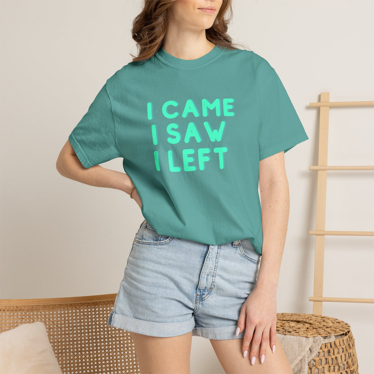 I Came I Saw I Left T-Shirt | Funny Introvert Gift Tee for Antisocial People