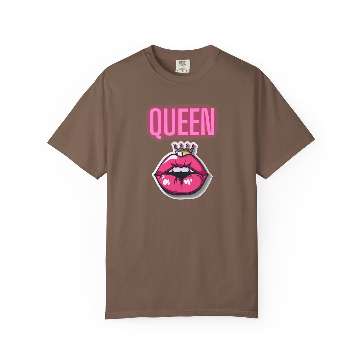 Queen Lip Graphic T-Shirt — Feminine Crowned Lips Tee
