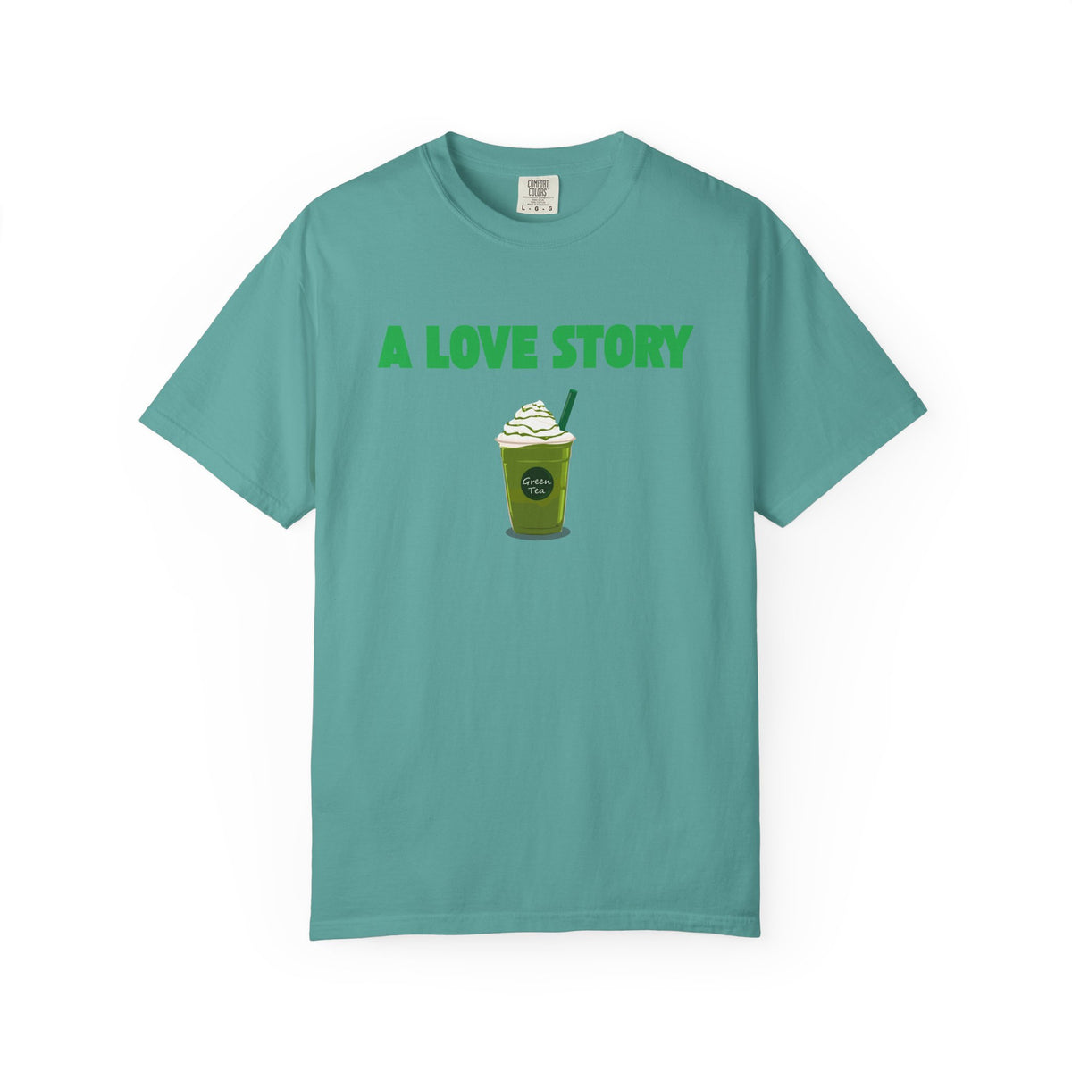 A Love Story Matcha Tee – Cute Matcha Drink Graphic T-Shirt