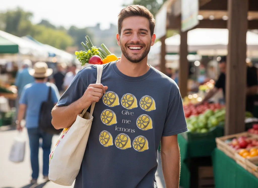 Give Me Lemons T-Shirt | Cute Lemon Citrus Graphic Tee | Fun Fruit Gift