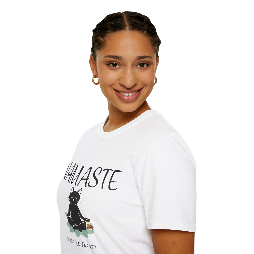 Namaste Cat T-Shirt | Funny Yoga Cat Lover Gift Tee for Yogis & Cat Parents