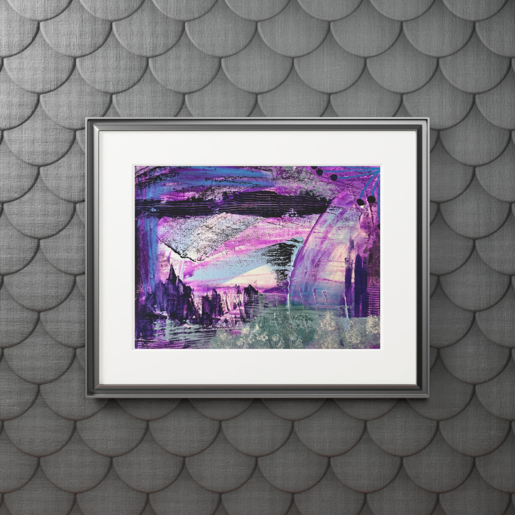 Lavender Forest Giclée Abstract Art Print | Passepartout Mounted Fine Art Print | Modern Colourful Wall Art