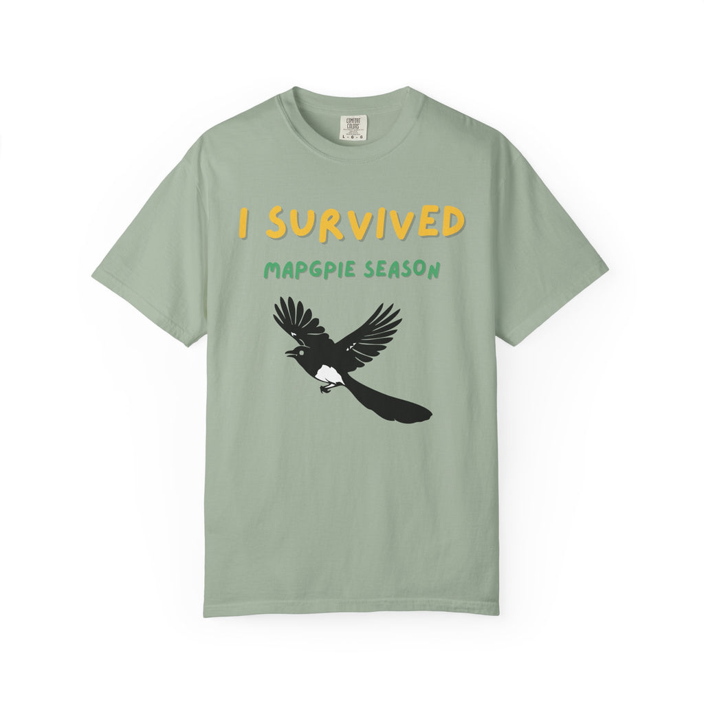 I Survived Magpie Season T-Shirt | Magpie Bird Graphic Tee