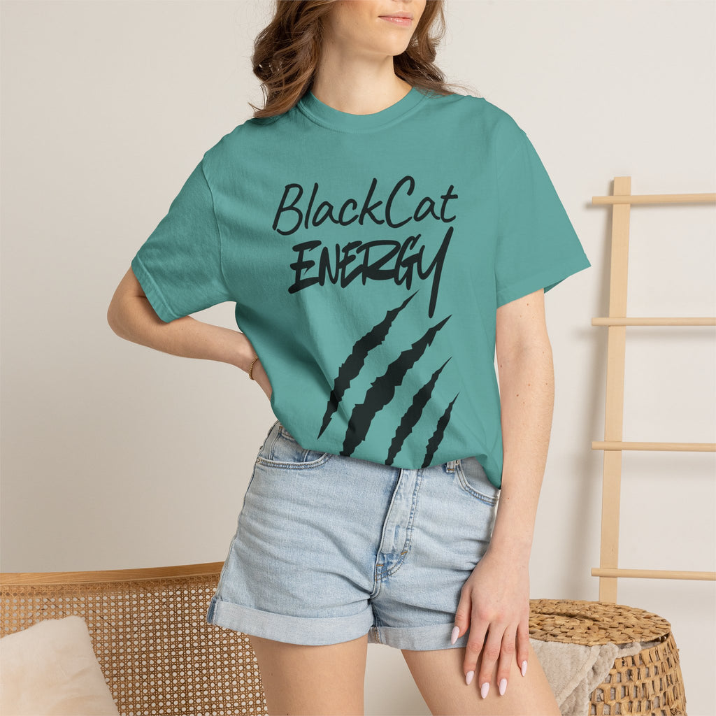 Black Cat Energy T-Shirt | Witchy Cat Lover Graphic Tee