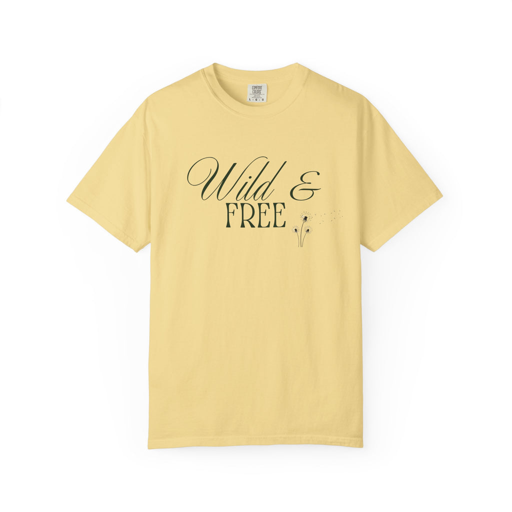 Wild & Free Script T-Shirt | Boho Nature Graphic Tee