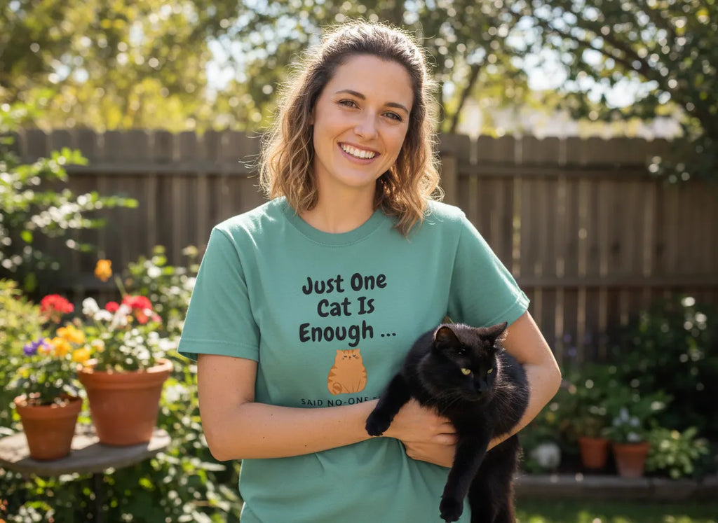 Just One Cat Is Enough T-Shirt | Cute Orange Cat Lover Gift Tee for Cat Mums