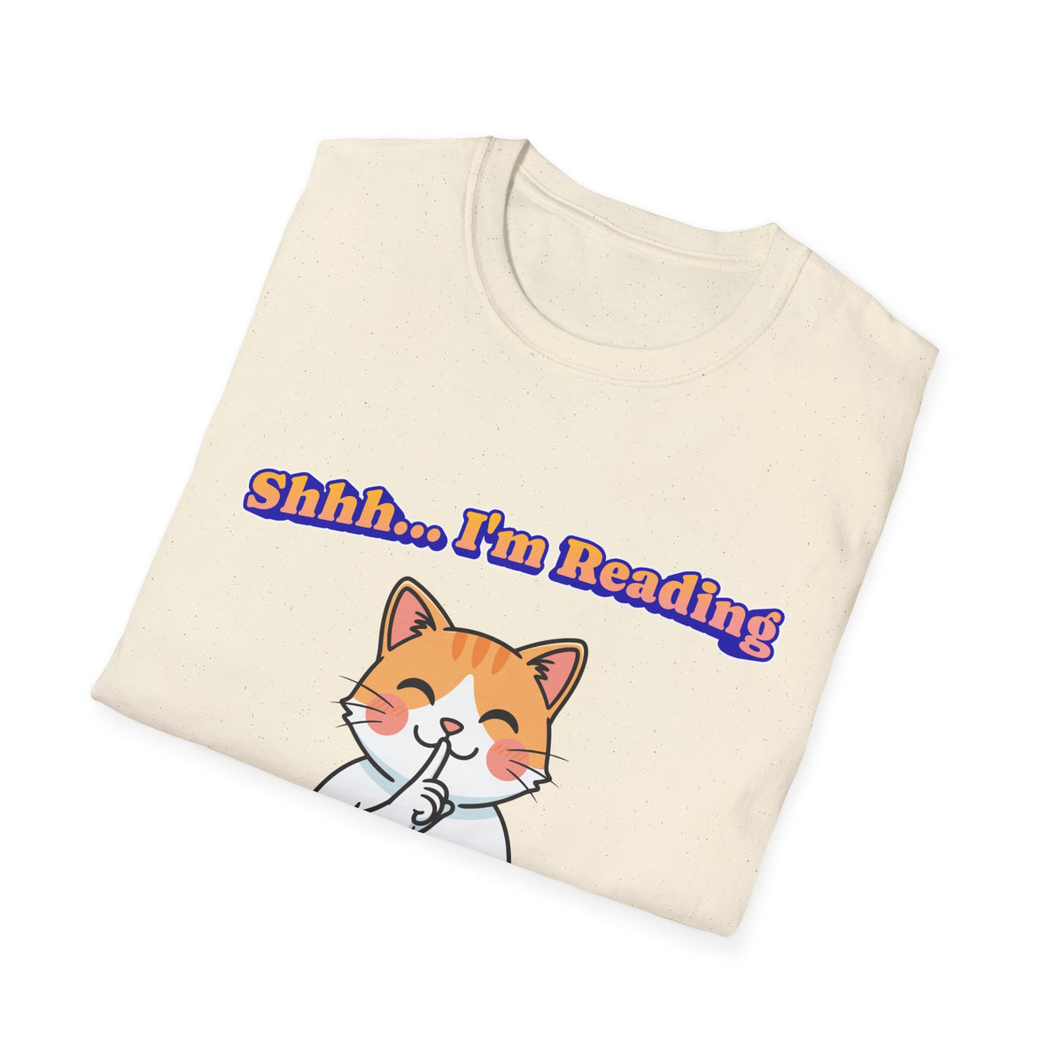 Shhh I'm Reading Cat T-Shirt | Funny Cat & Book Lover Gift Tee for Readers