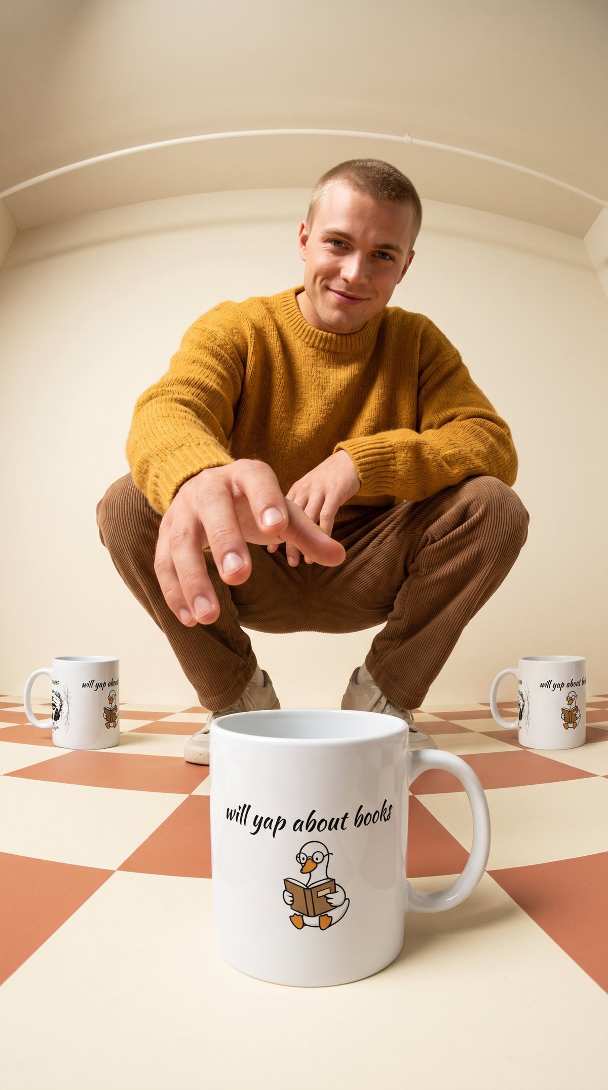 Will Yap About Books Duck Mug | Funny Book Lover Gift Mug for Readers & Book Club