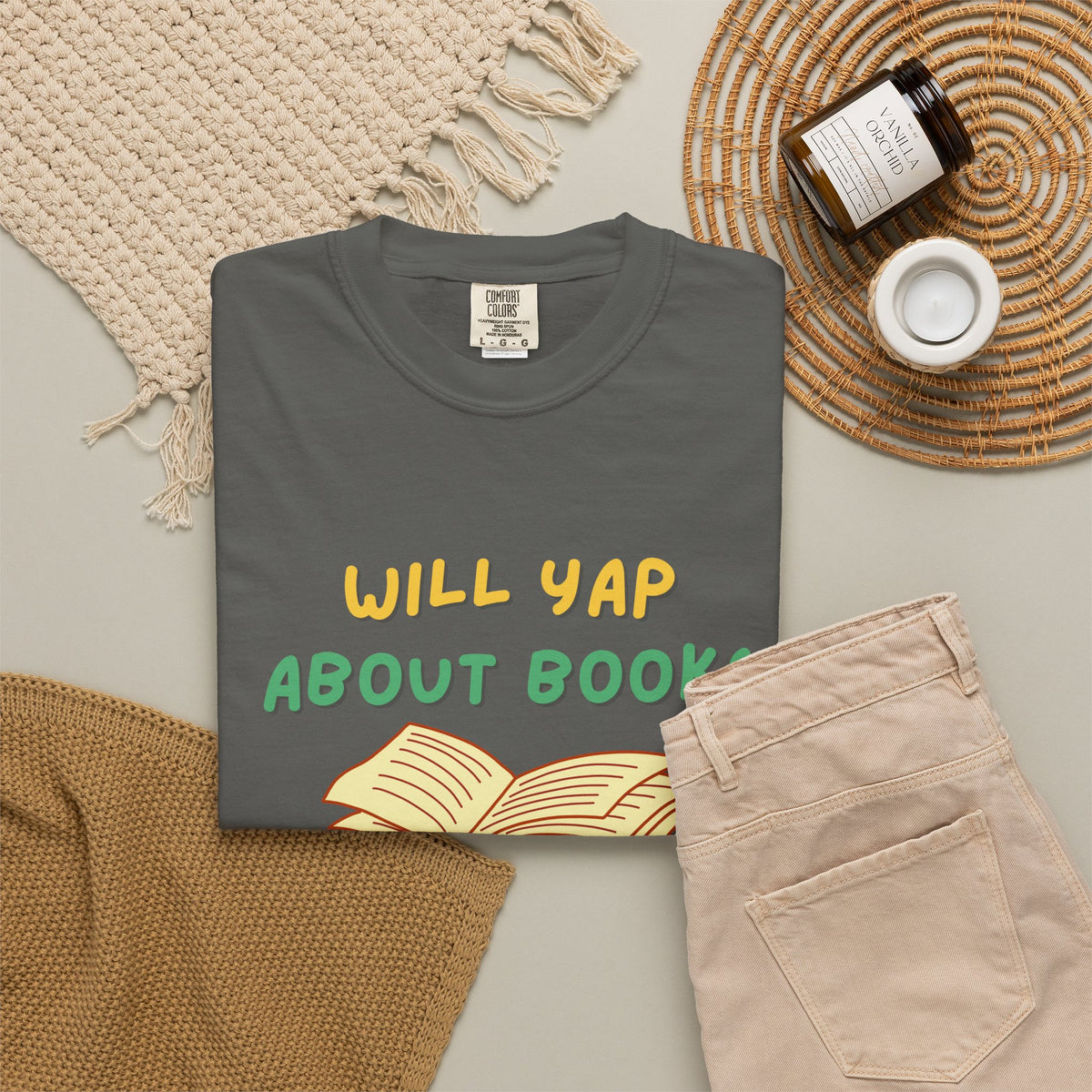 Will Yap About Books T-Shirt | Book Lover Tee, Reading Graphic Shirt