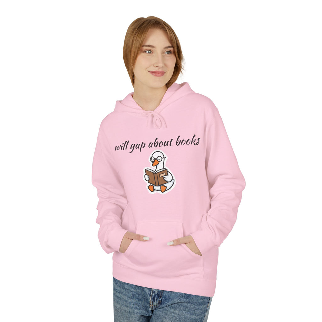 Will Yap About Books, Book Loving Duck Hoodie, Gift Hoodie, Duck Reader Hoodie, Cute Book Top, Book Lover Gift, Librarian Top, Introvert