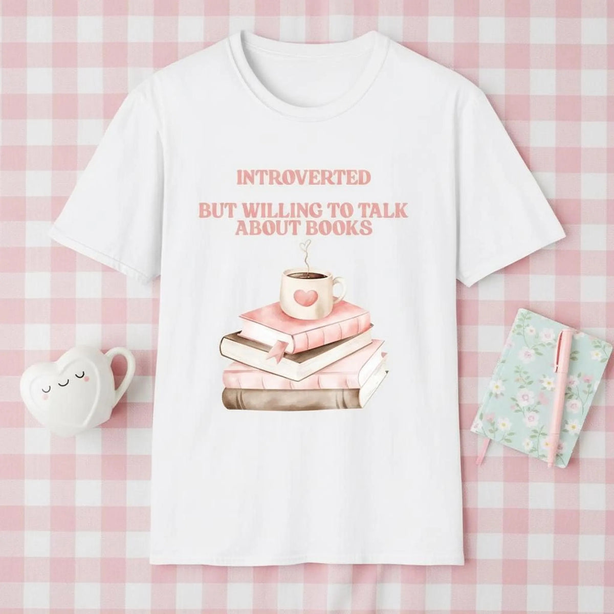 Introverted But Willing to Talk About Books T-Shirt | Book Lover Gift Tee