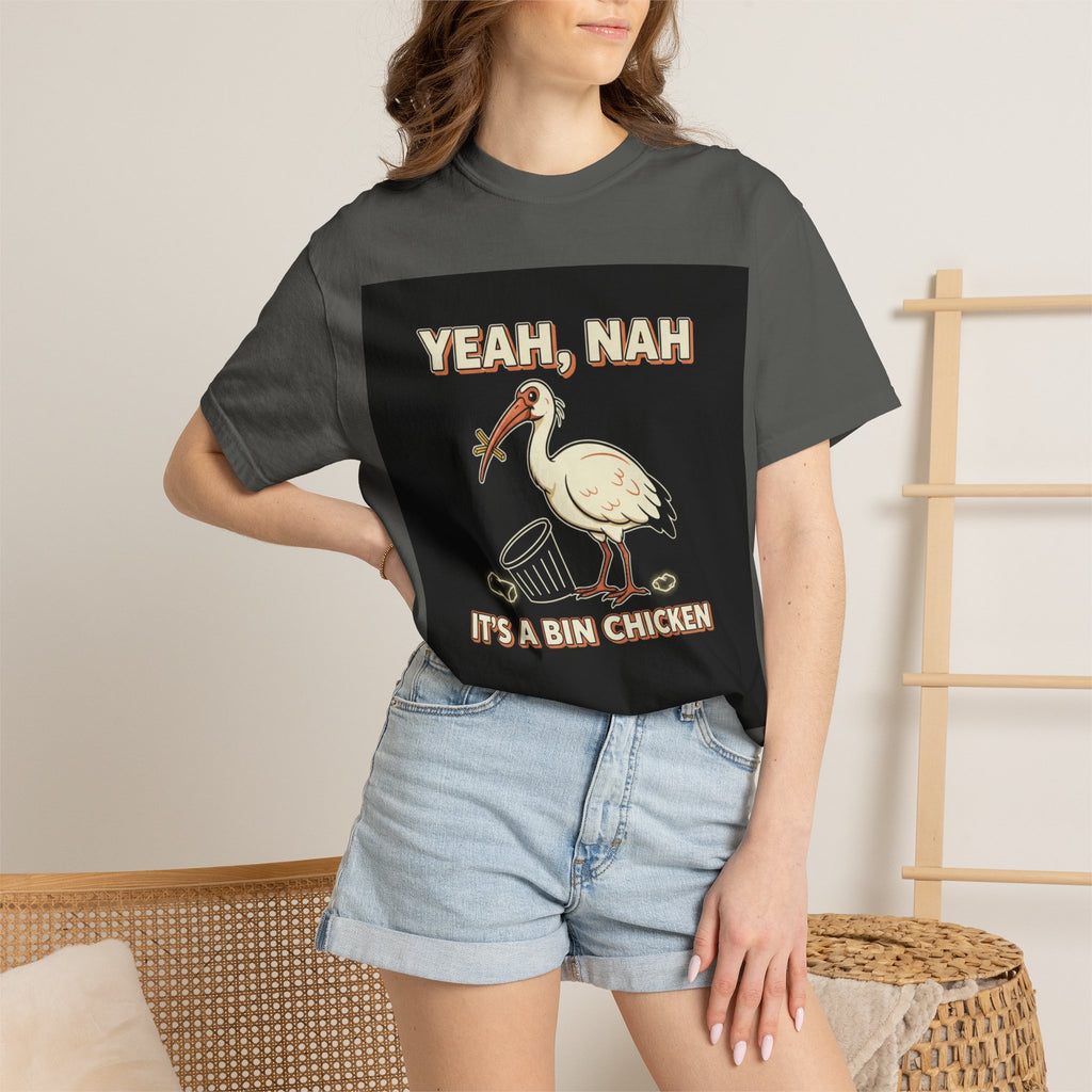 Yeah Nah It's a Bin Chicken T-Shirt | Funny Australian Ibis Gift Tee for Aussie Fans