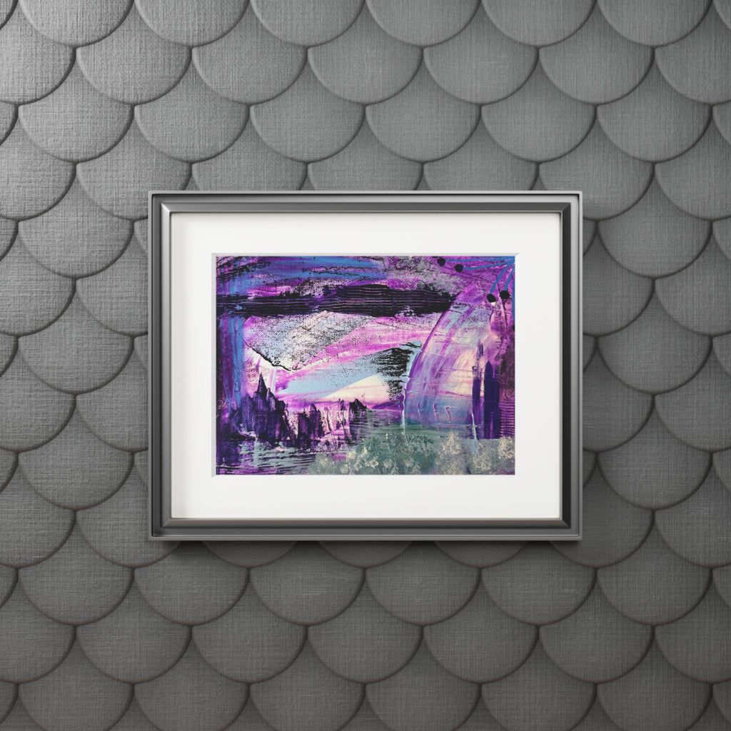 Lavender Forest Giclée Abstract Art Print | Passepartout Mounted Fine Art Print | Modern Colourful Wall Art