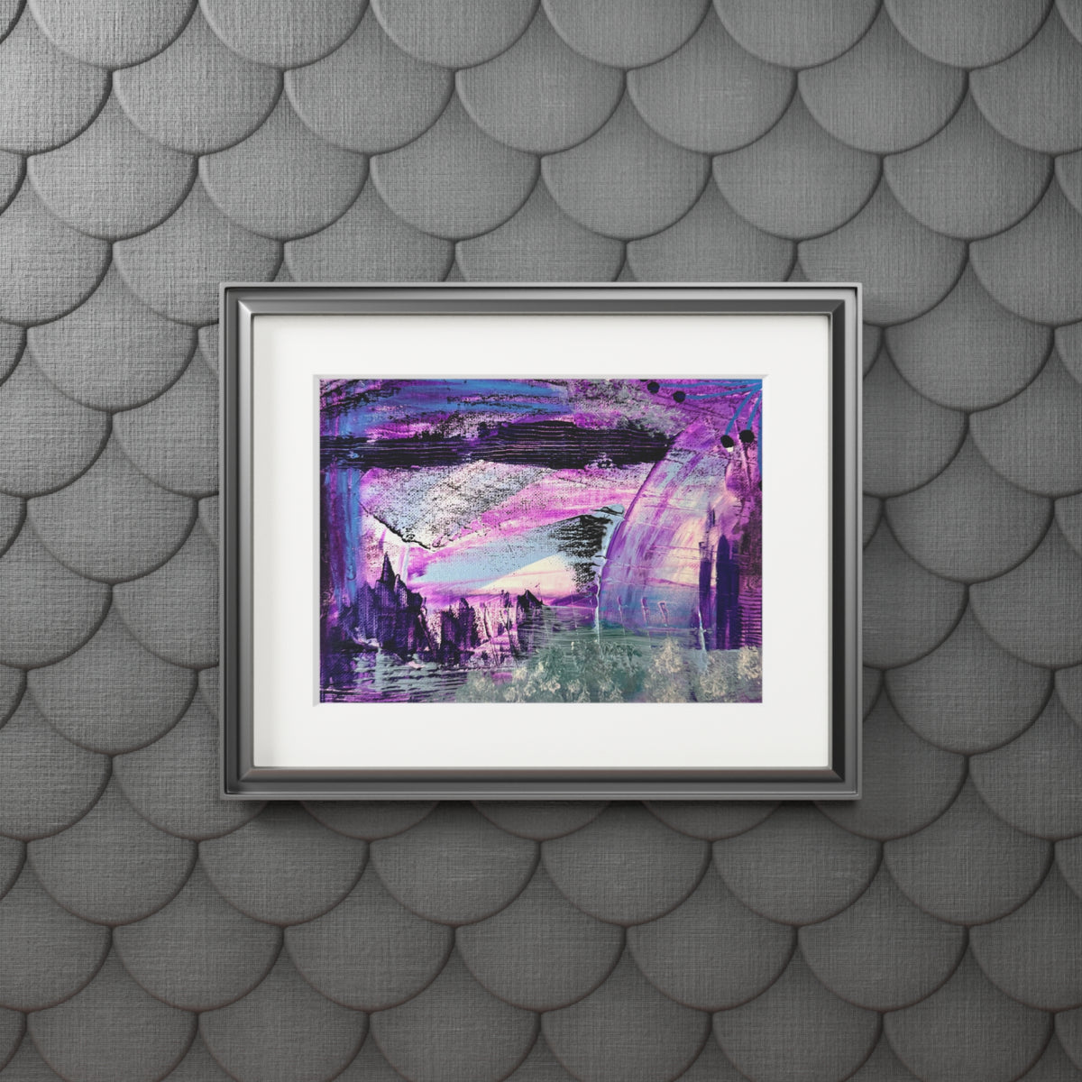 Lavender Forest Giclée Abstract Art Print | Passepartout Mounted Fine Art Print | Modern Colourful Wall Art