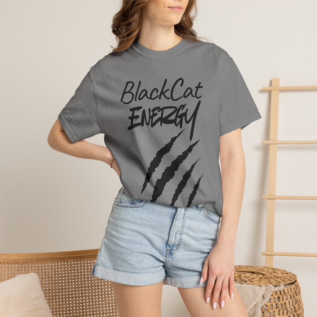 Black Cat Energy T-Shirt | Witchy Cat Lover Graphic Tee