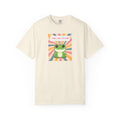 I Came, I Saw, I Sat Down Pond Frog T-Shirt | Retro Rainbow Illustration