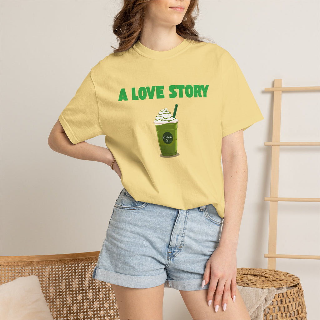 A Love Story Matcha Tee – Cute Matcha Drink Graphic T-Shirt