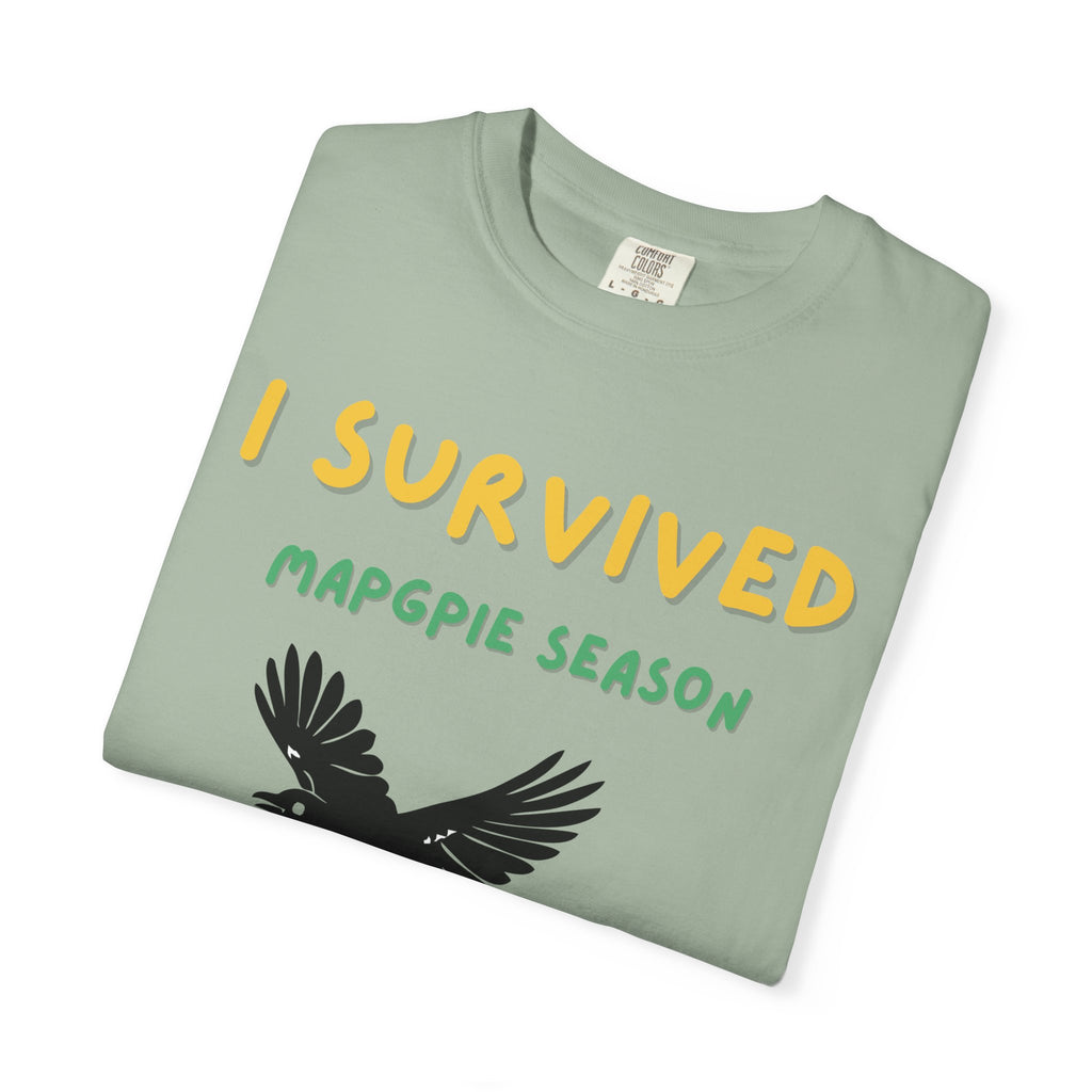 I Survived Magpie Season T-Shirt | Magpie Bird Graphic Tee