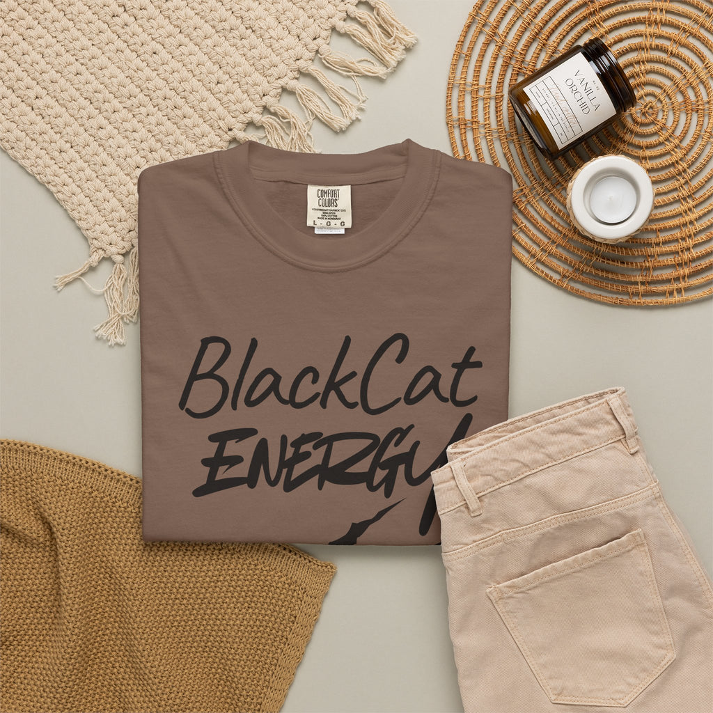 Black Cat Energy T-Shirt | Witchy Cat Lover Graphic Tee