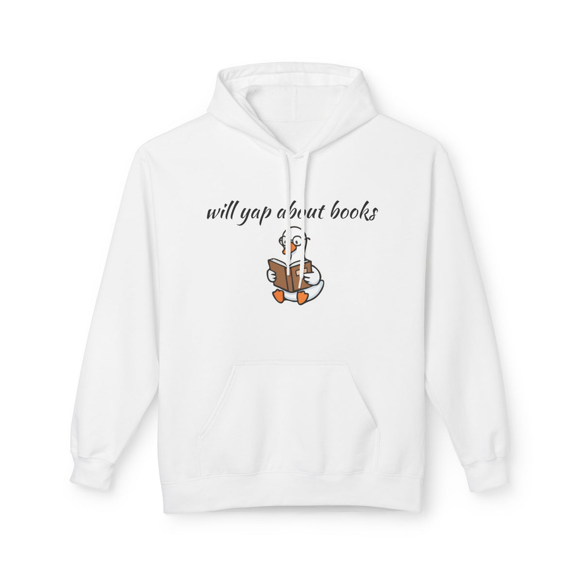 Will Yap About Books, Book Loving Duck Hoodie, Gift Hoodie, Duck Reader Hoodie, Cute Book Top, Book Lover Gift, Librarian Top, Introvert
