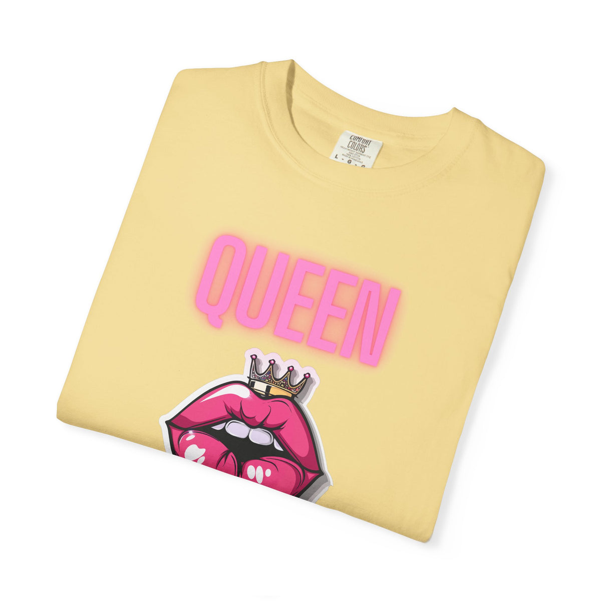 Queen Lip Graphic T-Shirt — Feminine Crowned Lips Tee