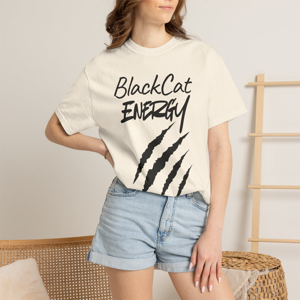 Black Cat Energy T-Shirt | Witchy Cat Lover Graphic Tee
