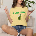 A Love Story Matcha Tee – Cute Matcha Drink Graphic T-Shirt