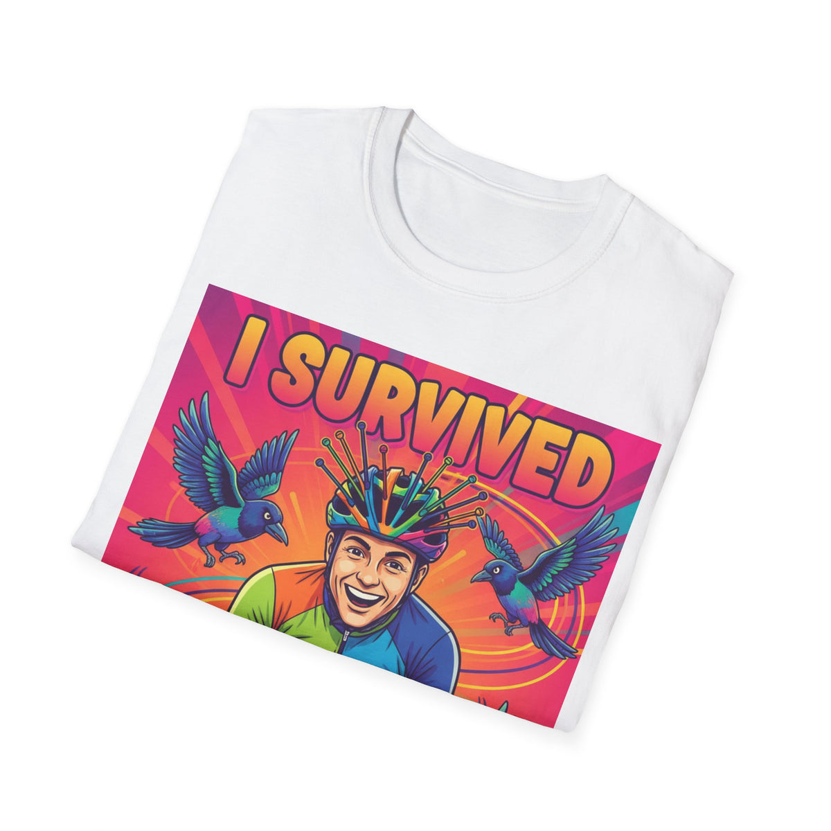 I Survived Magpie Season T-Shirt | Funny Cyclist Magpie Tee for Aussie Bike Riders