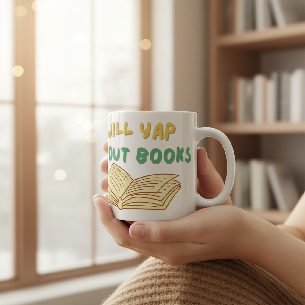 Will Yap About Books Mug | Ceramic Coffee Cup