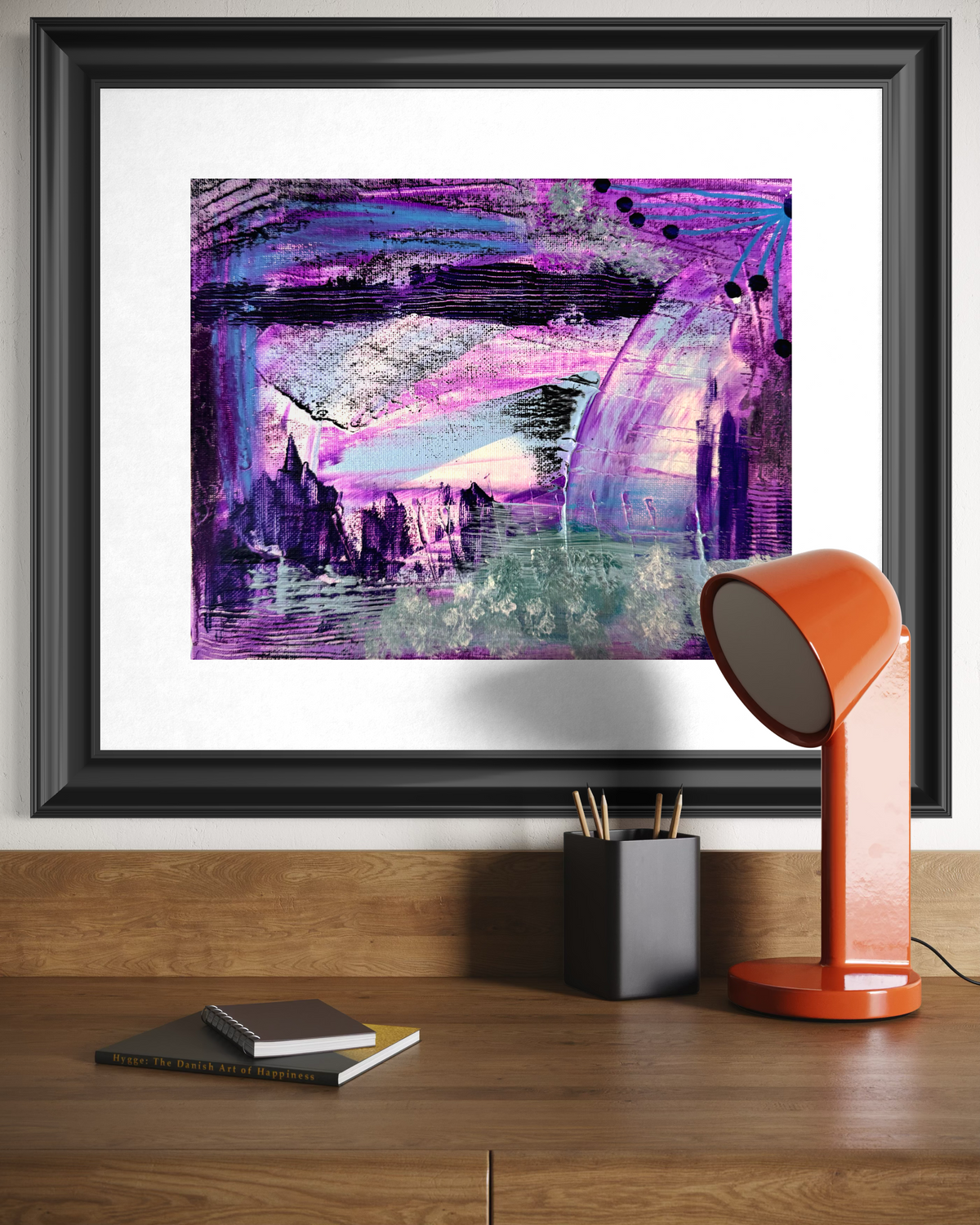 Lavender Forest Giclée Abstract Art Print | Passepartout Mounted Fine Art Print | Modern Colourful Wall Art