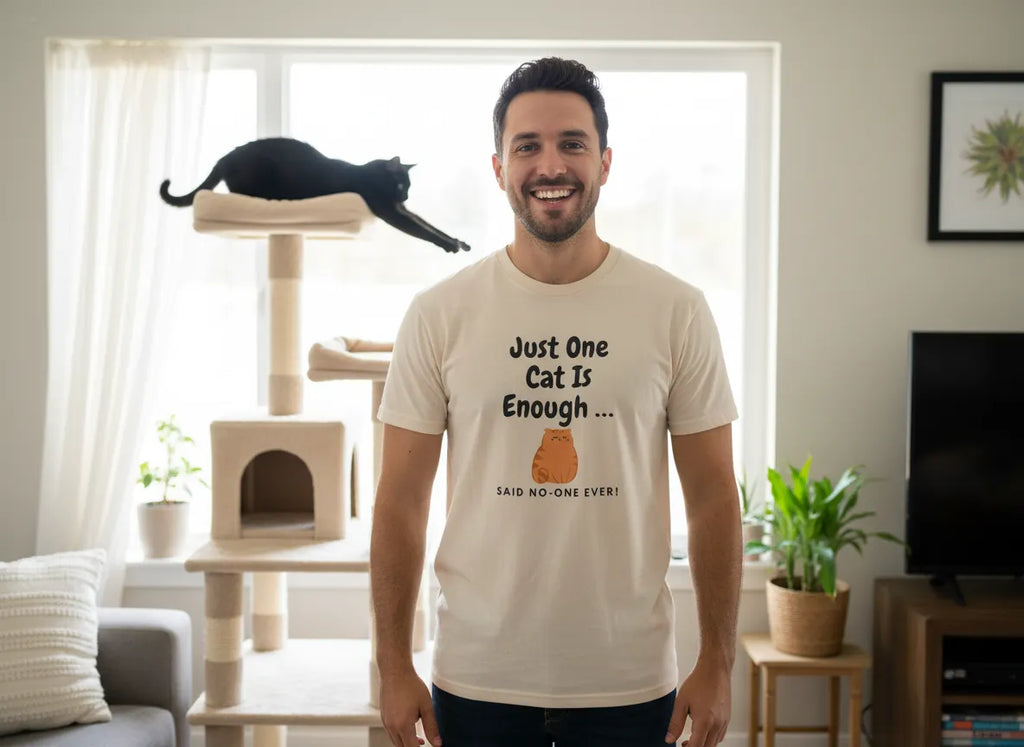 Just One Cat Is Enough T-Shirt | Cute Orange Cat Lover Gift Tee for Cat Mums