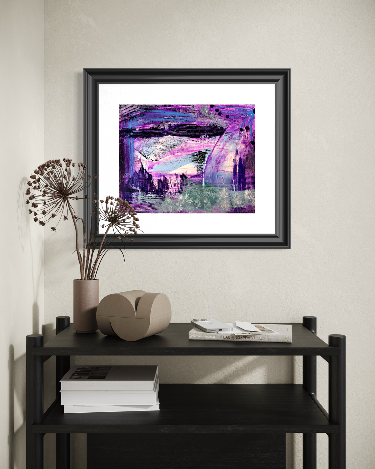 Lavender Forest Giclée Abstract Art Print | Passepartout Mounted Fine Art Print | Modern Colourful Wall Art