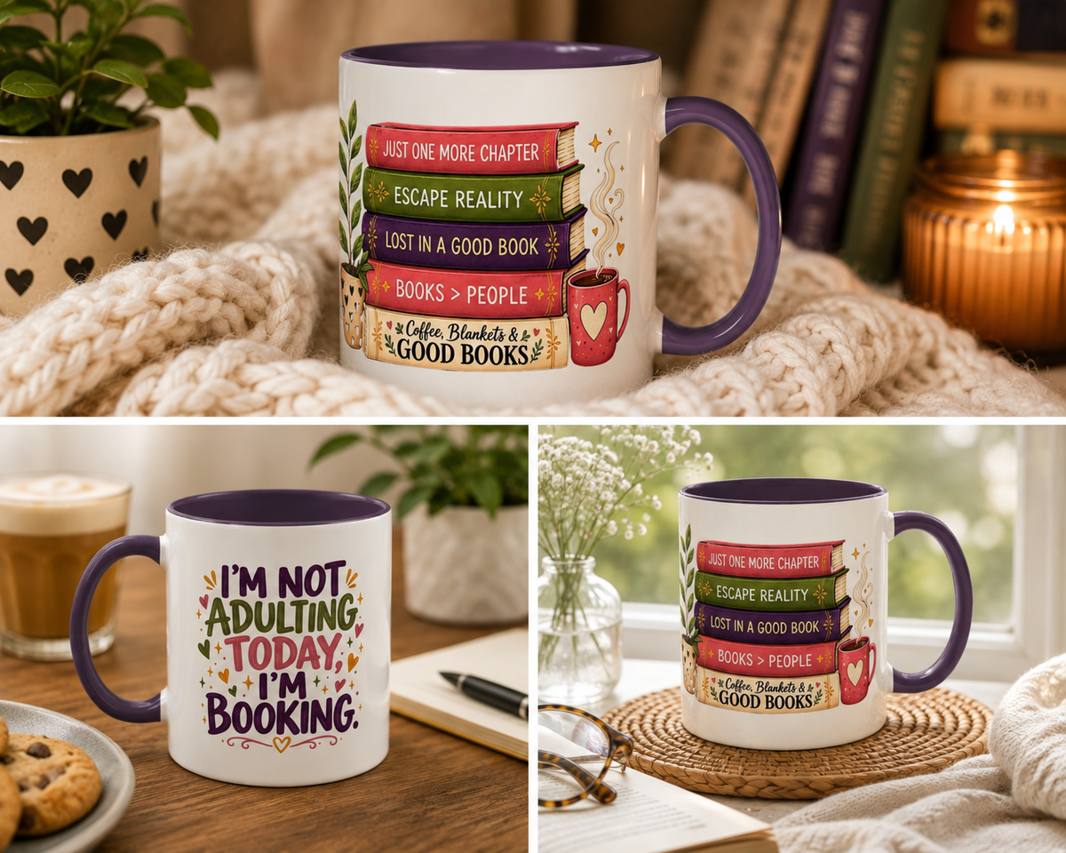 Book Lover “I’m Not Adulting Today, I’m Booking” Mug