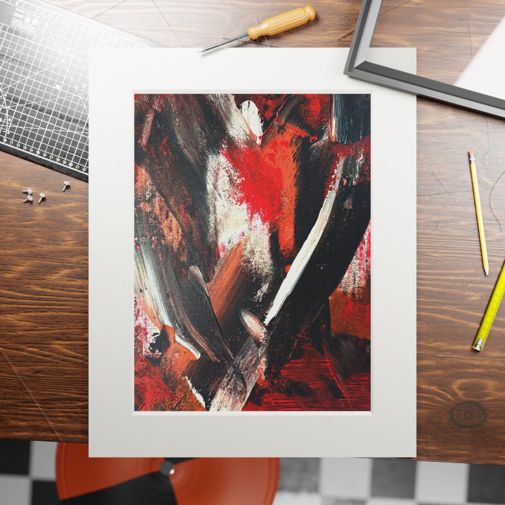 Eruption of Emotion Giclée Abstract Art Print | Passepartout Mounted Fine Art Print | Modern Colourful Wall Art