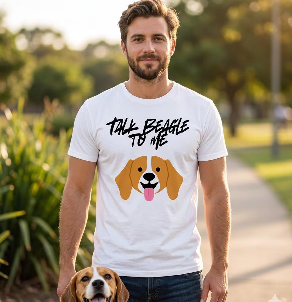 Talk Beagle to Me T-Shirt | Funny Beagle Dog Lover Gift Tee for Dog Mums & Dads