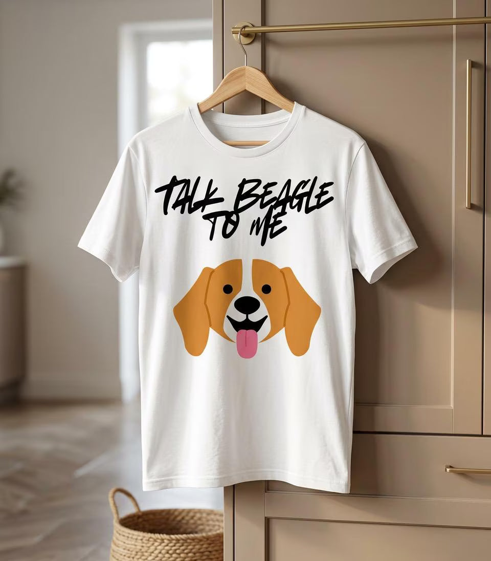 Talk Beagle to Me T-Shirt | Funny Beagle Dog Lover Gift Tee for Dog Mums & Dads