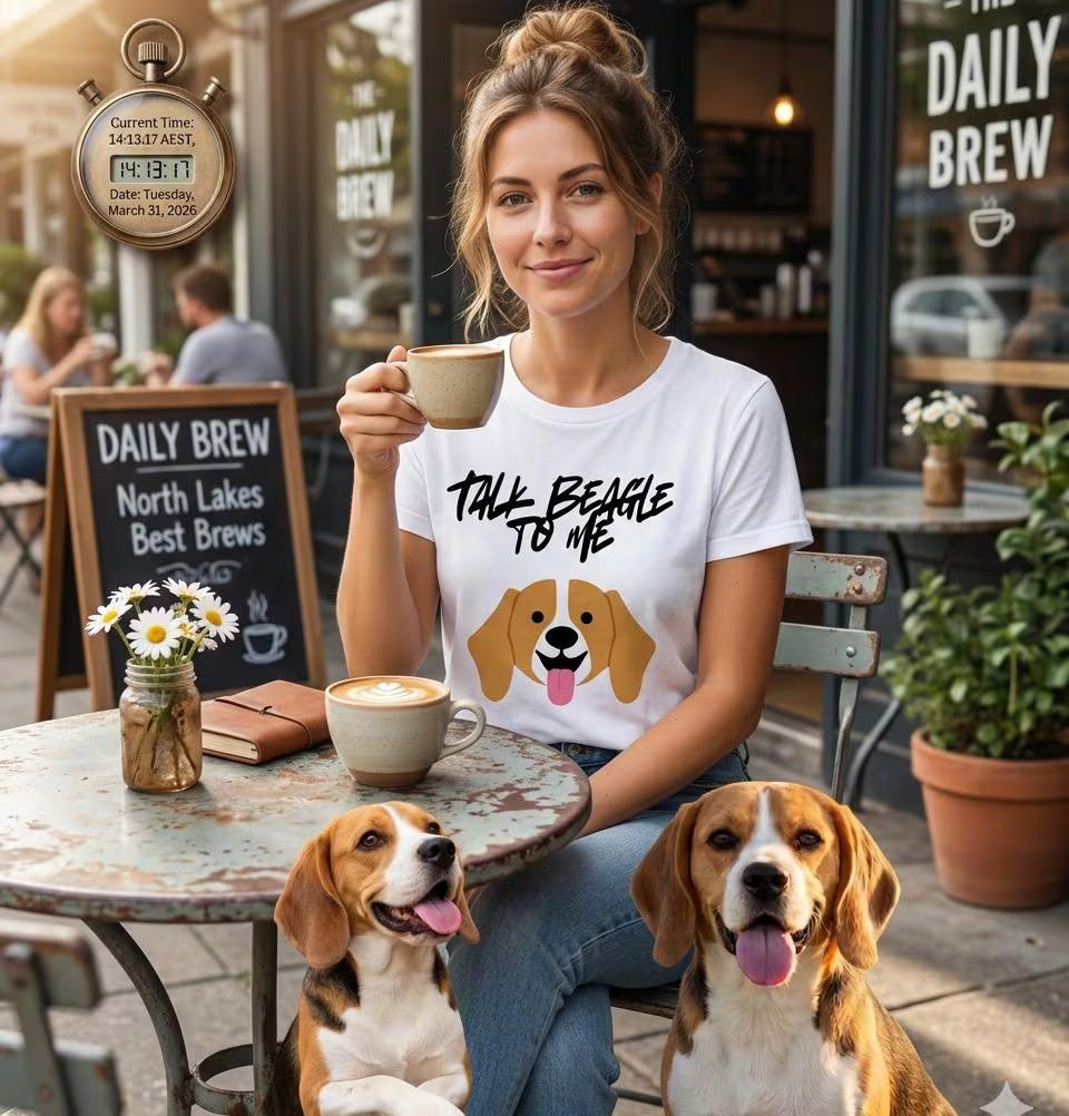 Talk Beagle to Me T-Shirt | Funny Beagle Dog Lover Gift Tee for Dog Mums & Dads
