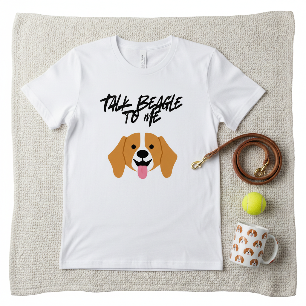 Talk Beagle to Me T-Shirt | Funny Beagle Dog Lover Gift Tee for Dog Mums & Dads