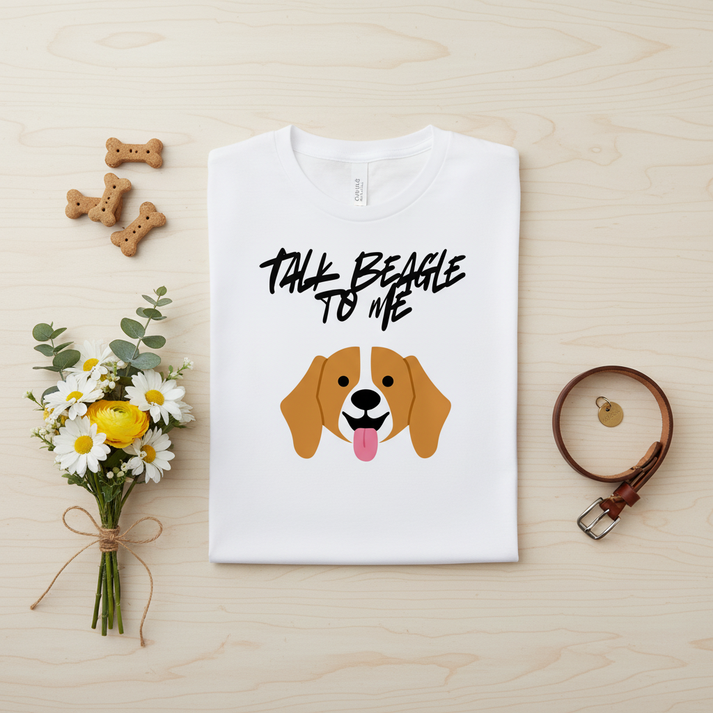 Talk Beagle to Me T-Shirt | Funny Beagle Dog Lover Gift Tee for Dog Mums & Dads