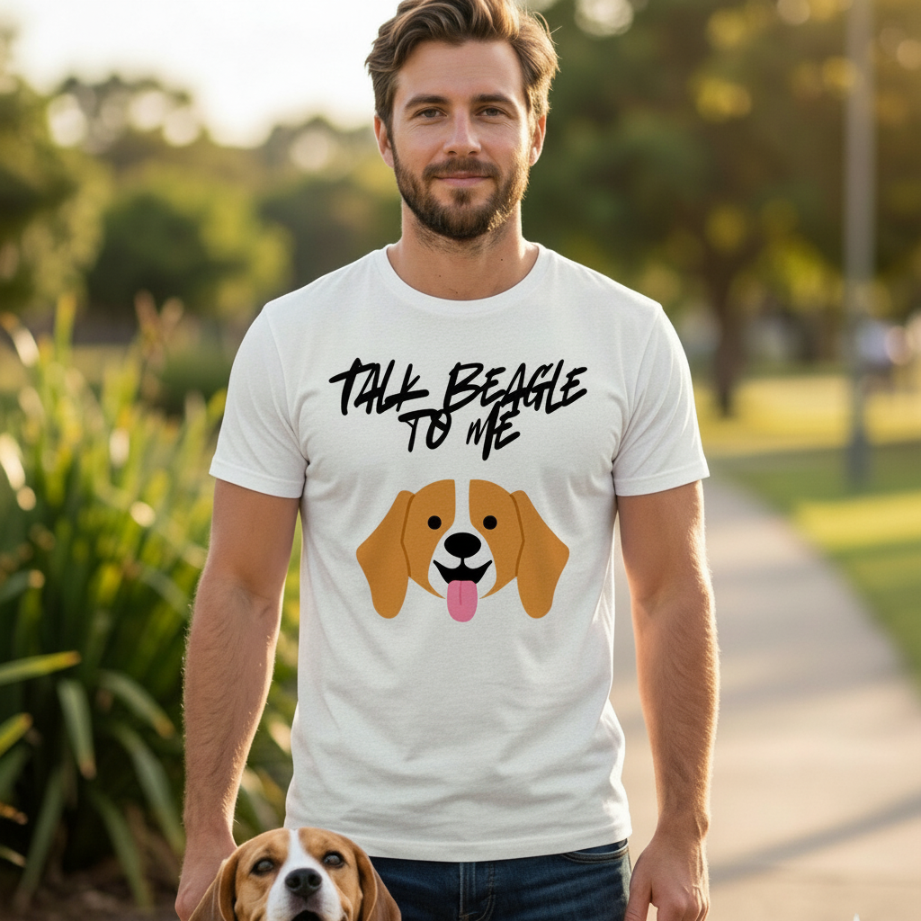 Talk Beagle to Me T-Shirt | Funny Beagle Dog Lover Gift Tee for Dog Mums & Dads
