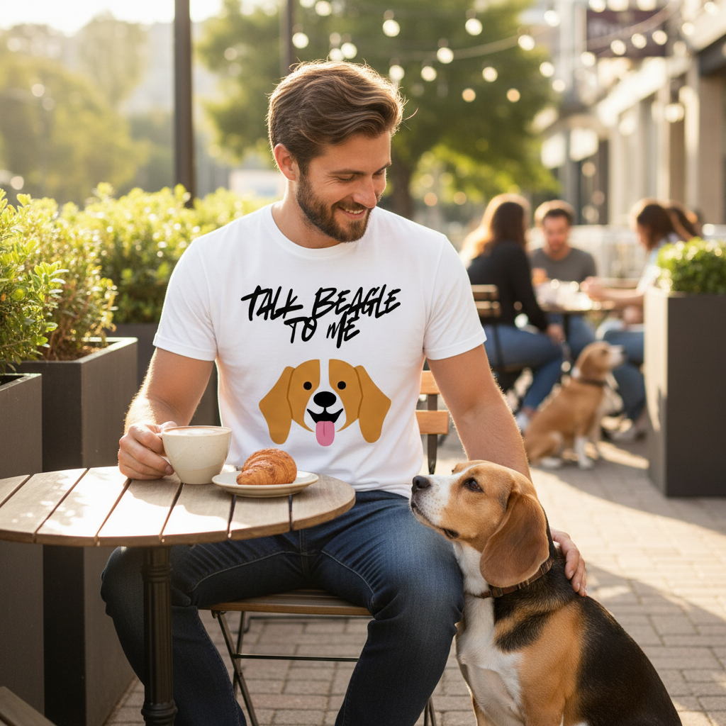 Talk Beagle to Me T-Shirt | Funny Beagle Dog Lover Gift Tee for Dog Mums & Dads