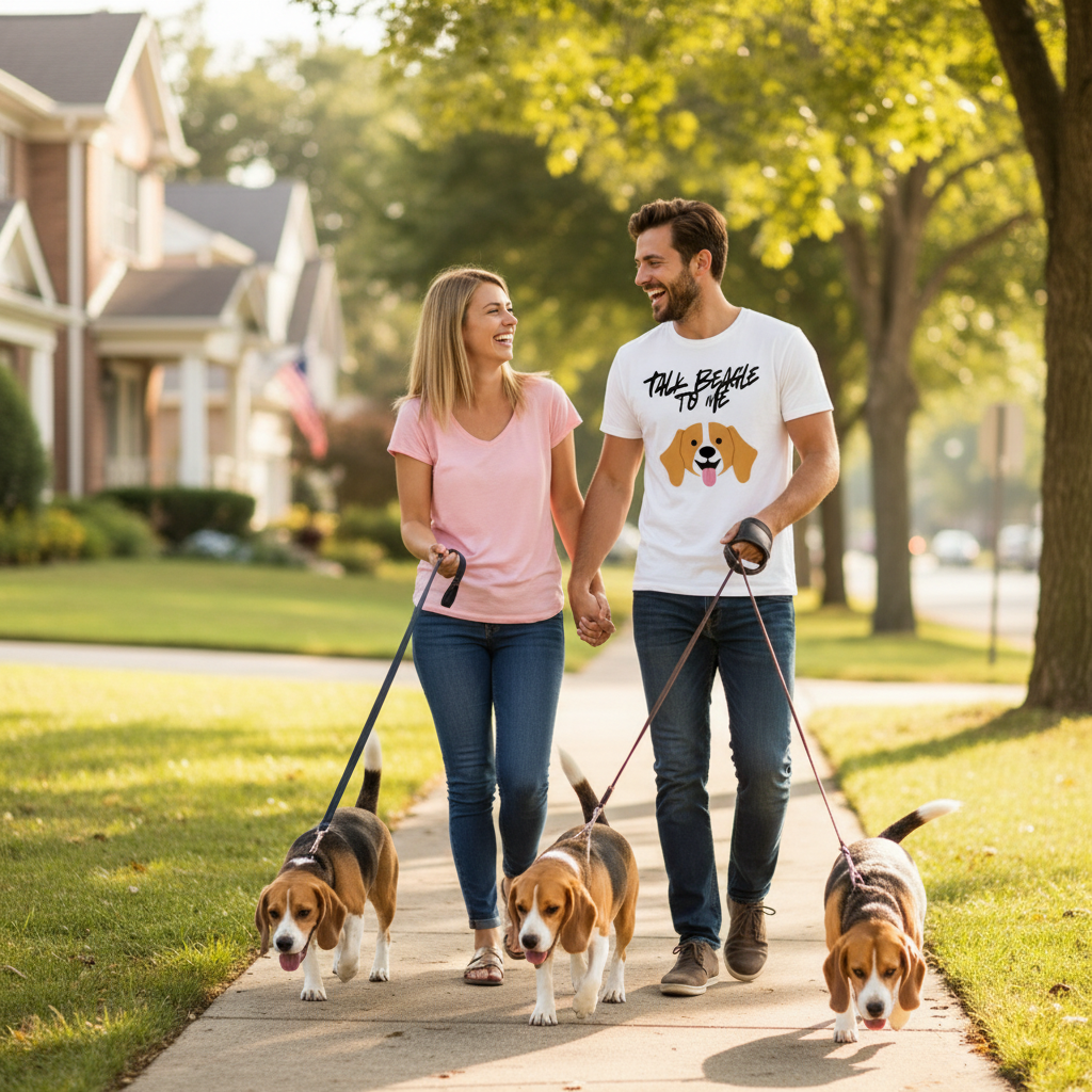 Talk Beagle to Me T-Shirt | Funny Beagle Dog Lover Gift Tee for Dog Mums & Dads