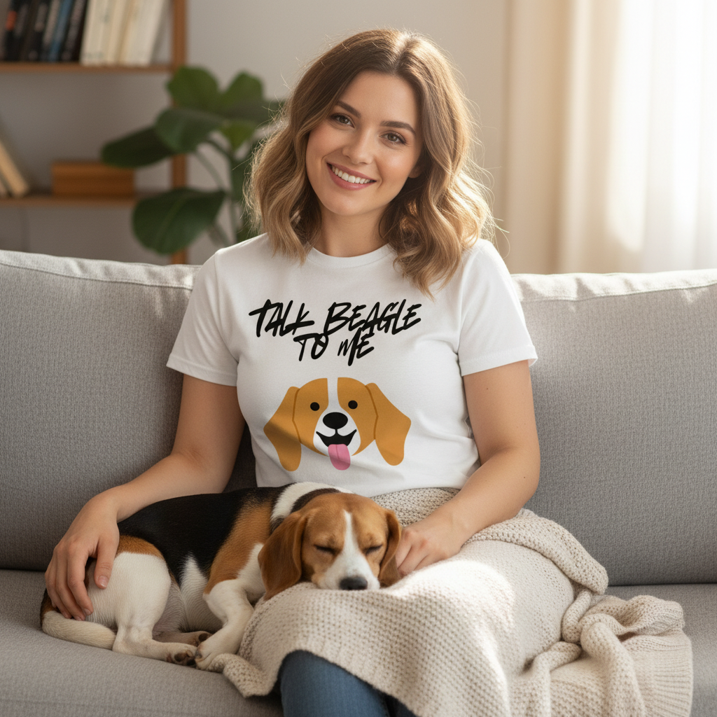 Talk Beagle to Me T-Shirt | Funny Beagle Dog Lover Gift Tee for Dog Mums & Dads